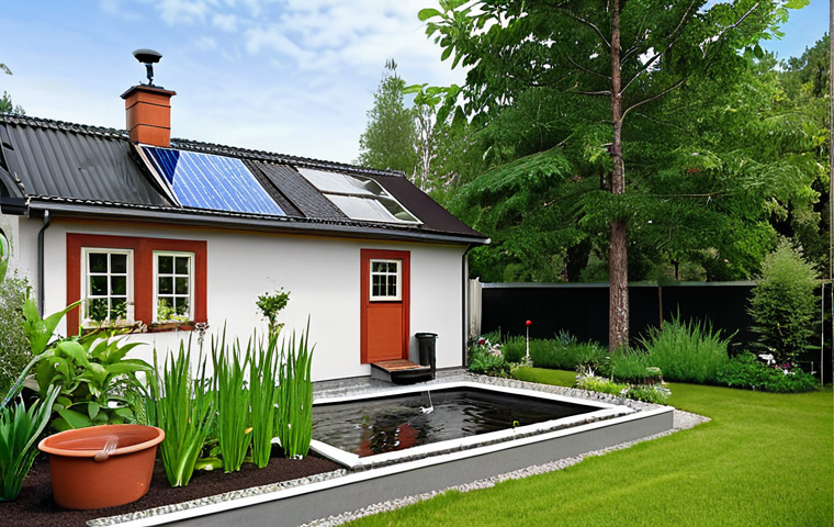 **Image Prompt 1: Energy Independence**
    A modern, cozy Swedish villa bathed in bright sunlight, featuring prominent, sleek solar panels on its roof. The scene evokes a sense of energy independence and tranquility. A subtle glow emanates from the solar panels, or a symbolic electricity meter is visible, showing a backward arrow, emphasizing self-sufficiency and financial savings. The landscape around the house is lush and green, representing harmony with nature.